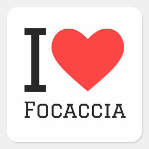 I love focaccia square sticker