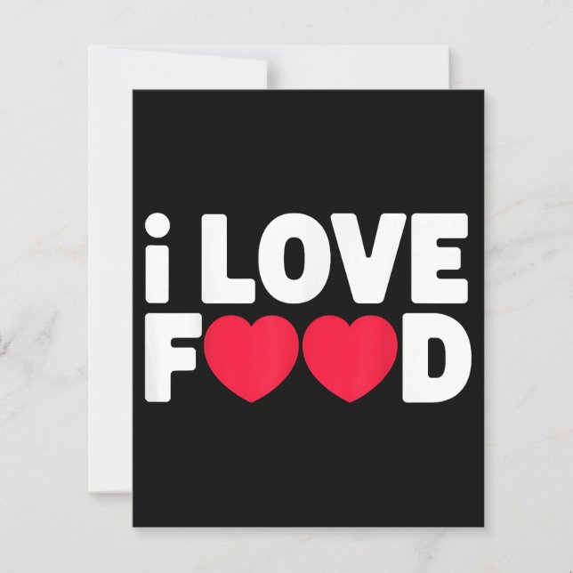 I Love Food Funny Foodie Gift for Men (Front)