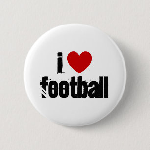 I love football 2 inch round button