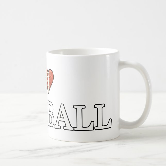 I Love Football Coffee Mug (Right)