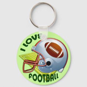 I LOVE FOOTBALL KEYCHAIN