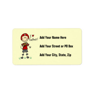 I Love Football Label