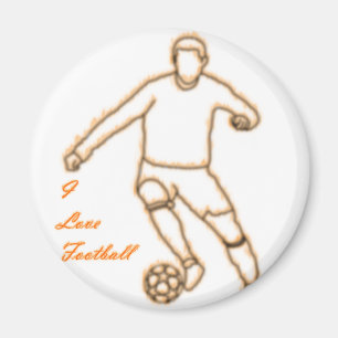 I Love Football Magnet