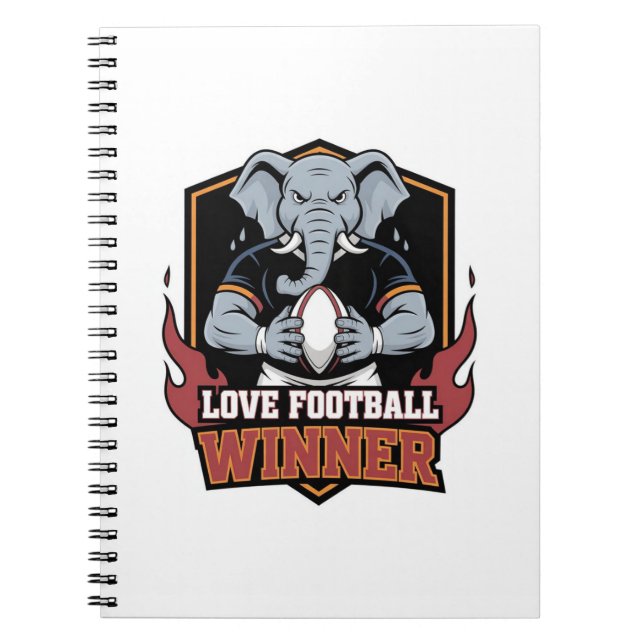 I love football  notebook (Front)