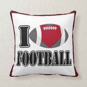 I Love Football Pillow