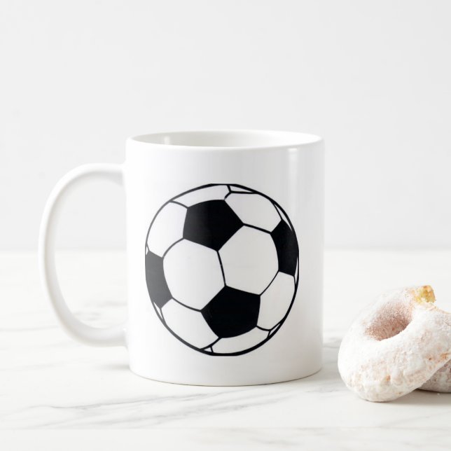 I Love Football (Soccer) Heart of the Game: I Love Coffee Mug (With Donut)