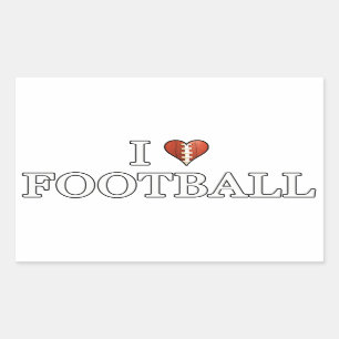 I Love Football Sticker