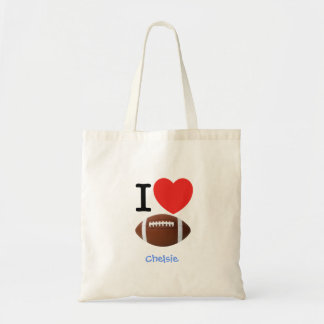 I Love Football Tote Bag