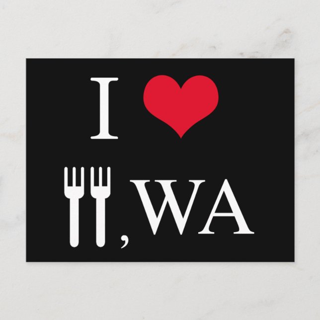 I Love Forks, WA Postcard (Front)