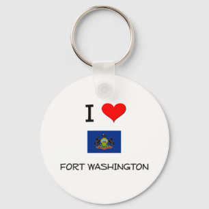 I Love Fort Washington Pennsylvania Keychain