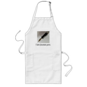 I Love Fountain Pens Long Apron