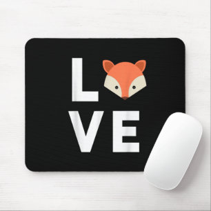 I Love Foxes Cute Fox Funny Fox Love Animal Face Mouse Pad
