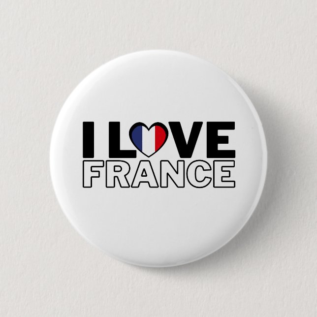 I LOVE FRANCE - For real French people! 2 Inch Round Button (Front)