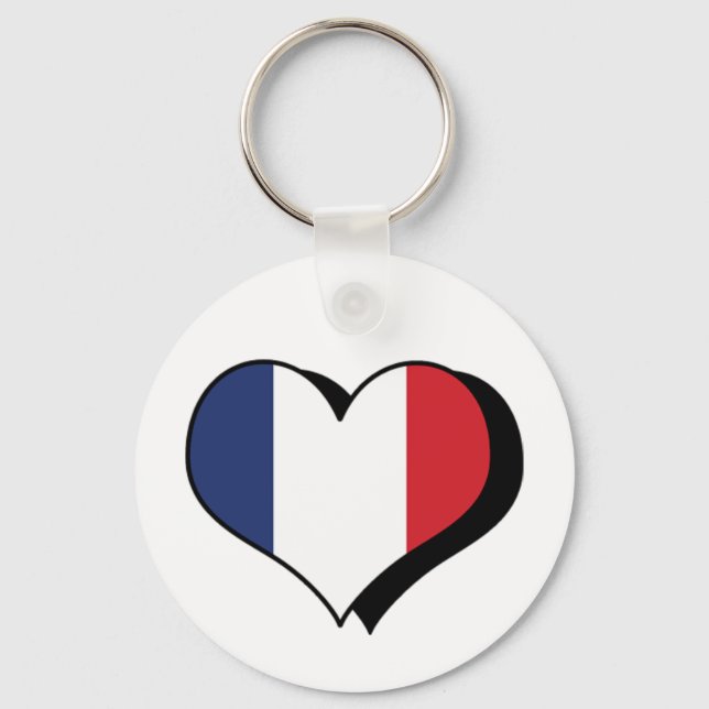 I Love France Keychain (Front)