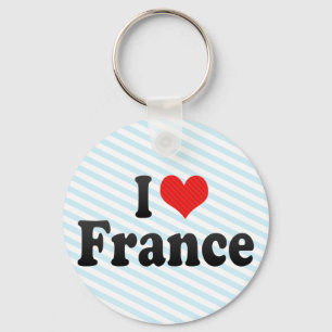 I Love France Keychain
