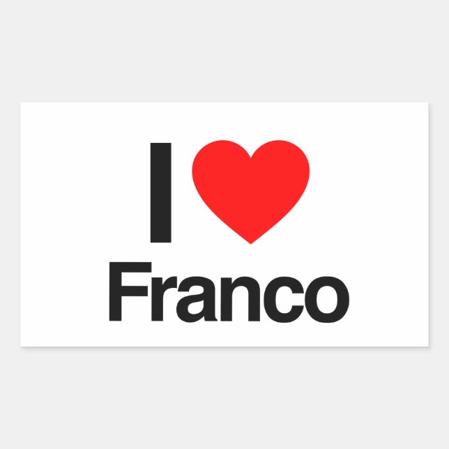 i love franco sticker (Front)