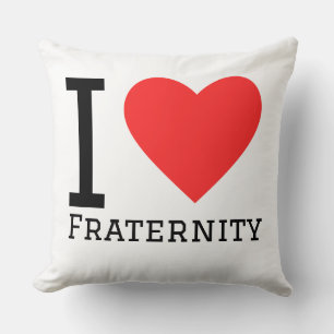 I love fraternity throw pillow