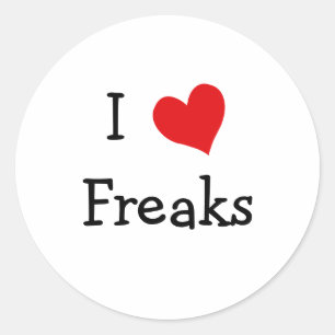 I Love Freaks Classic Round Sticker