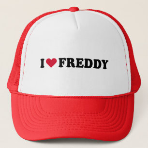 I LOVE FREDDY TRUCKER HAT