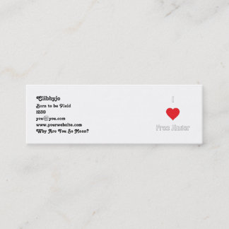 I love Free Jinger Mini Business Card