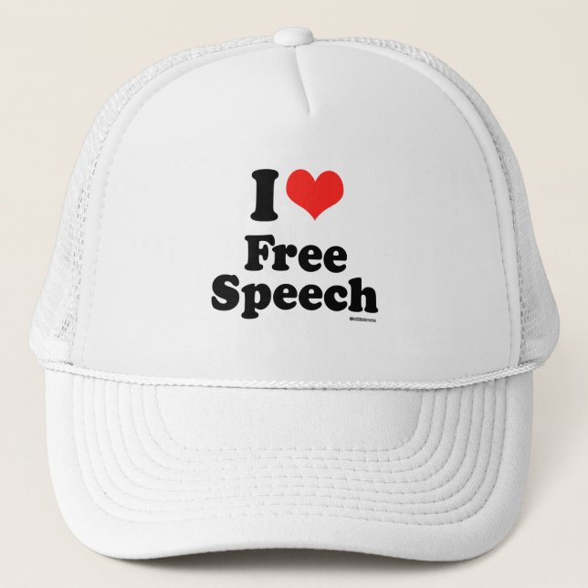 I LOVE FREE SPEECH TRUCKER HAT (Front)