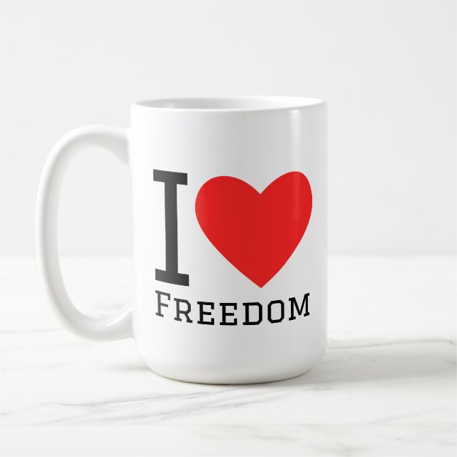 I love freedom coffee mug (Left)