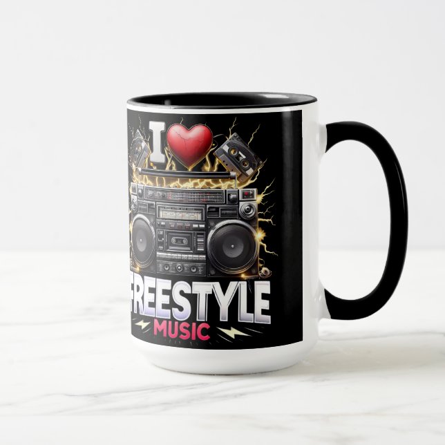 I Love Freestyle Music  Mug (Right)
