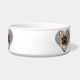 I LOVE FRENCH BULLDOGS Cute Cartoon Puppy in Heart