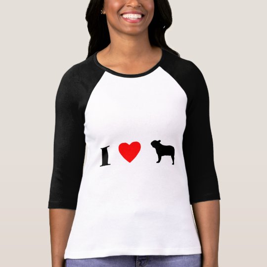 I Love French Bulldogs T-Shirt