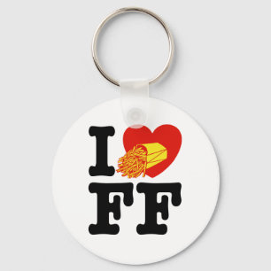 I Love French Fries Keychain