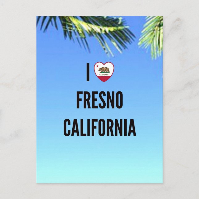 I Love Fresno, California Postcard (Front)