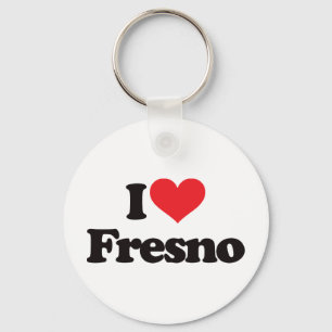 I Love Fresno Keychain