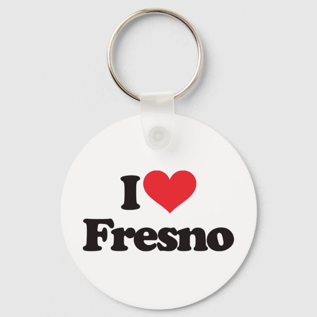 I Love Fresno Keychain (Front)