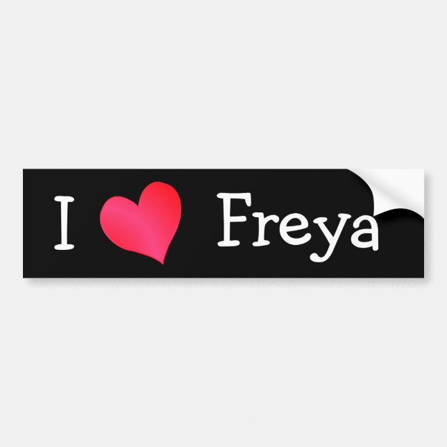 I Love Freya Bumper Sticker (Front)