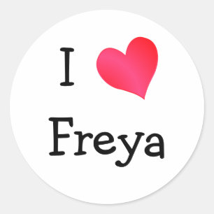 I Love Freya Classic Round Sticker