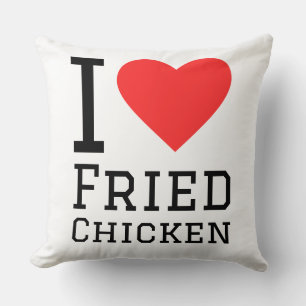 I love fried chicken throw pillow