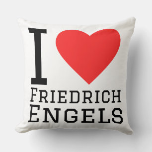 I love Friedrich engels Throw Pillow