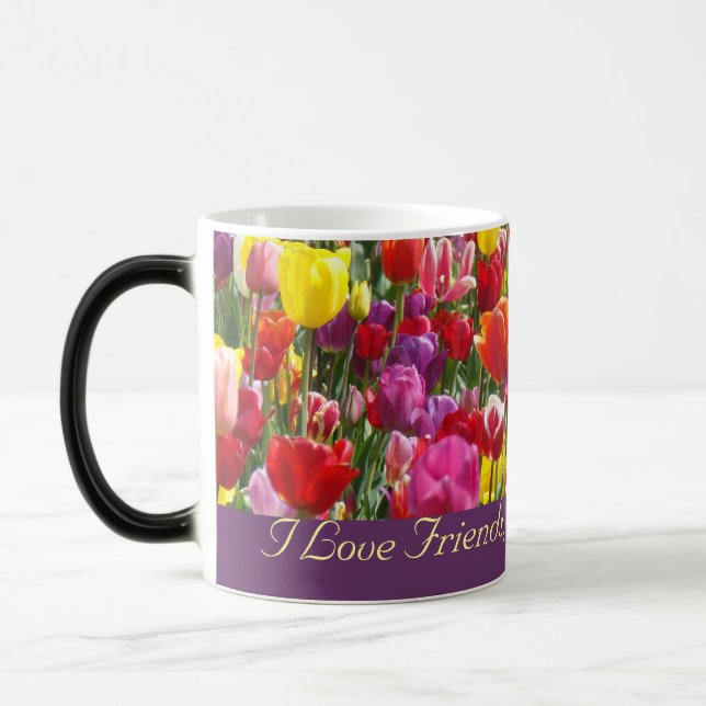 I Love Friends Coffee Spring mugs Spring Flowers (Left)