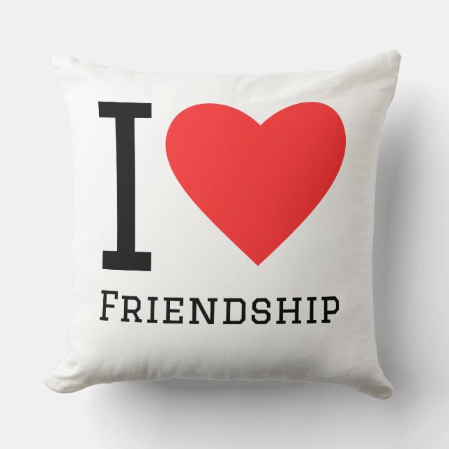 I love friendship throw pillow (Front)