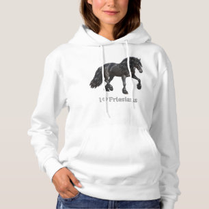 I Love Friesians Black Friesian Draught Horse Love Hoodie
