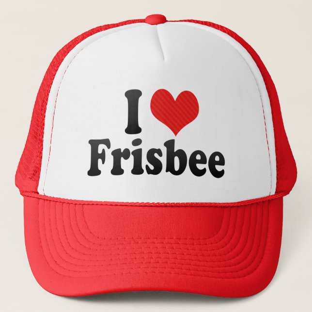 I Love Frisbee Trucker Hat (Front)