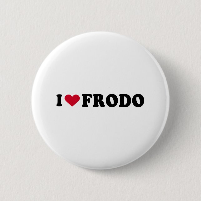 I LOVE FRODO 2 INCH ROUND BUTTON (Front)