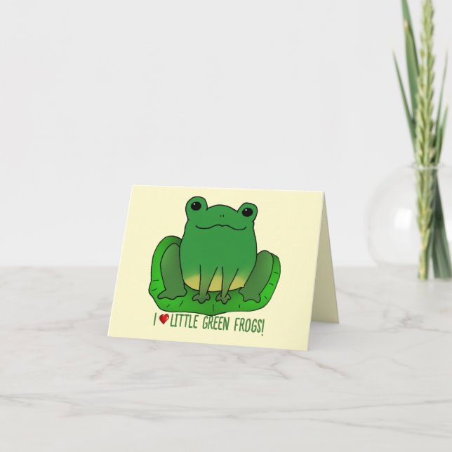 I Love Frogs Card (Front)