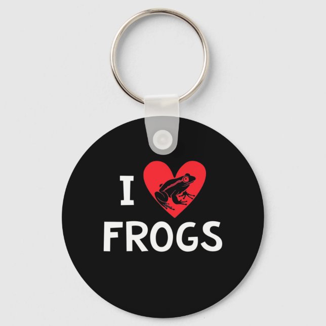 I Love Frogs Keychain (Front)