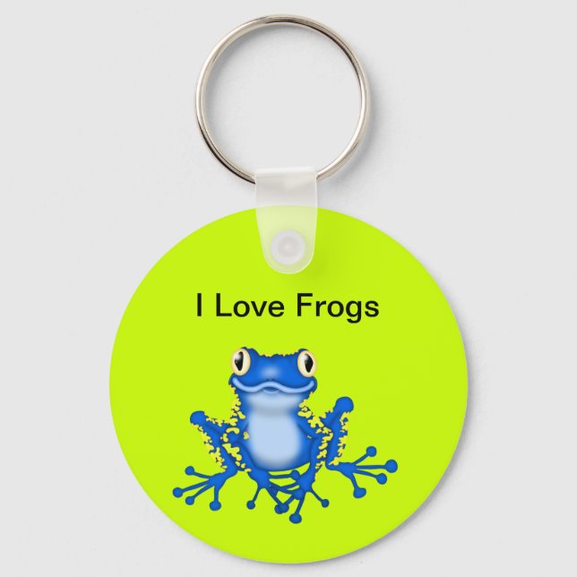 I Love Frogs Keychain (Front)