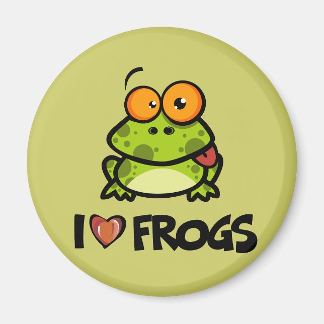 I Love Frogs Magnet (Front)