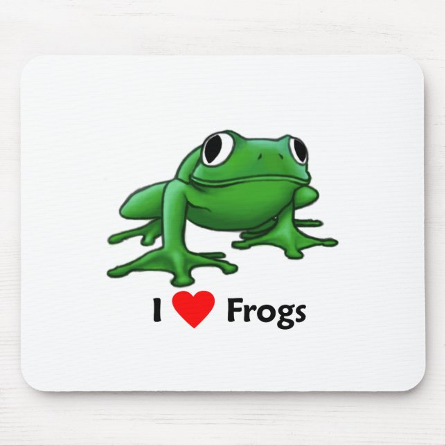 I love Frogs Mouse Pad (Front)