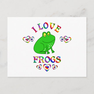 I Love Frogs Postcard