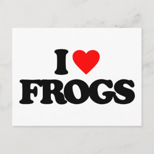 I LOVE FROGS POSTCARD