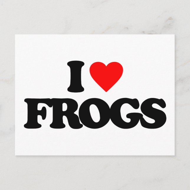 I LOVE FROGS POSTCARD (Front)